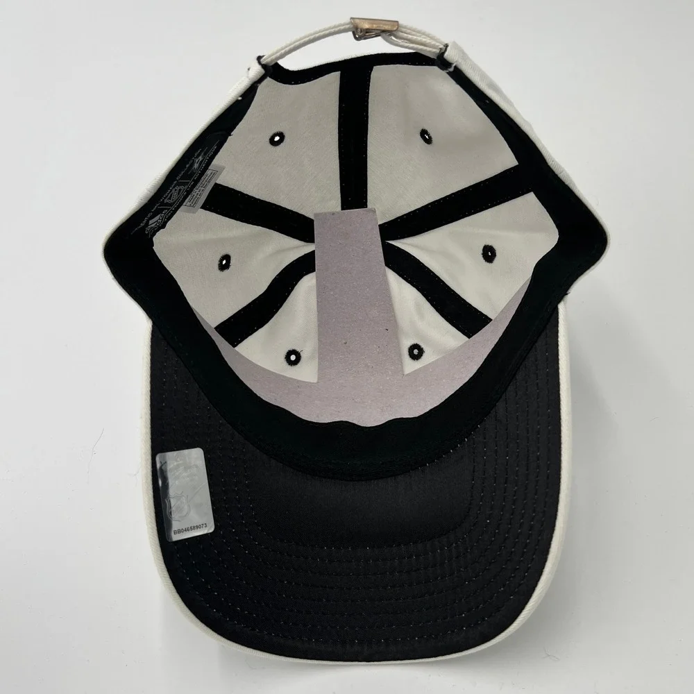 Adidas NHL Womens Collection White Black Star Logo Baseball Cap One Size‎